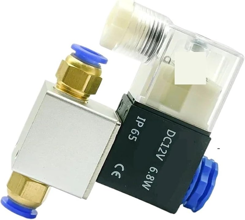 2V025 08 AC24V Two Position Two Way Electromagnetic Air Valve With 6mm Fittings - Image 1